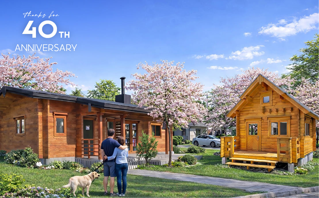 ビックボックスの健康住宅ログハウス,キャンペーン,テレワーク移住,田舎暮らし応援モデル多数