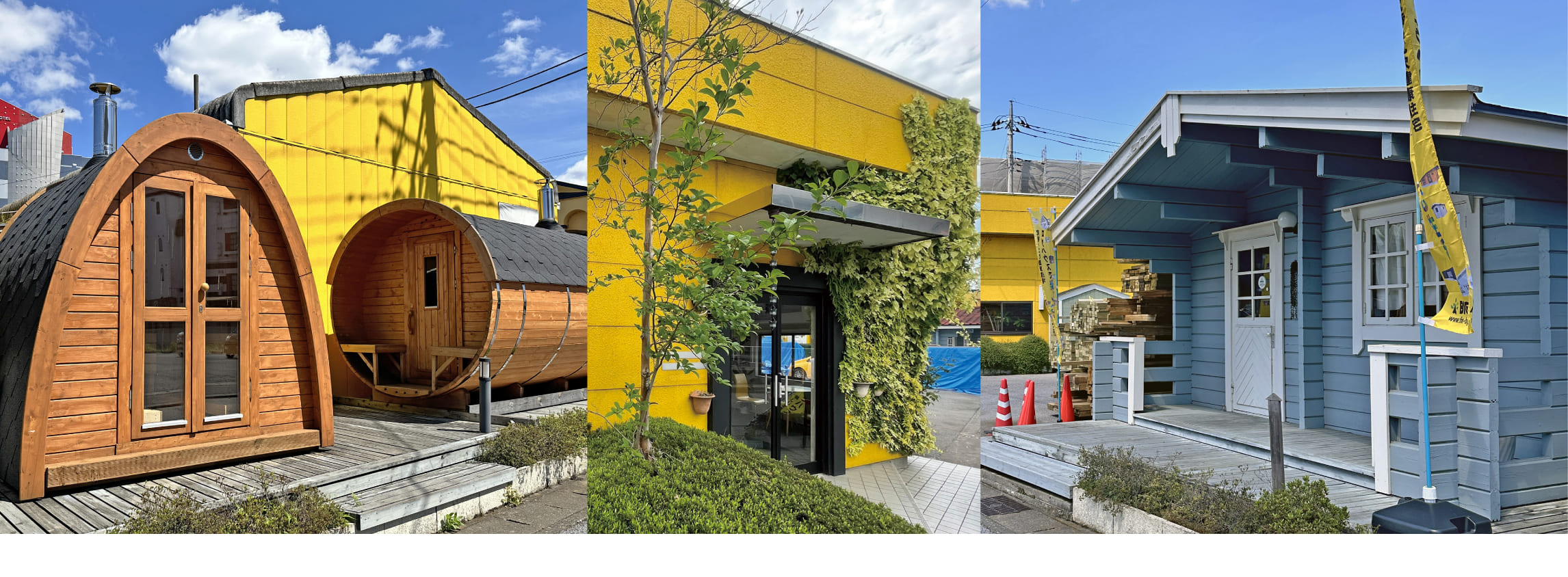 ログハウスのビックボックス,本社展示棟