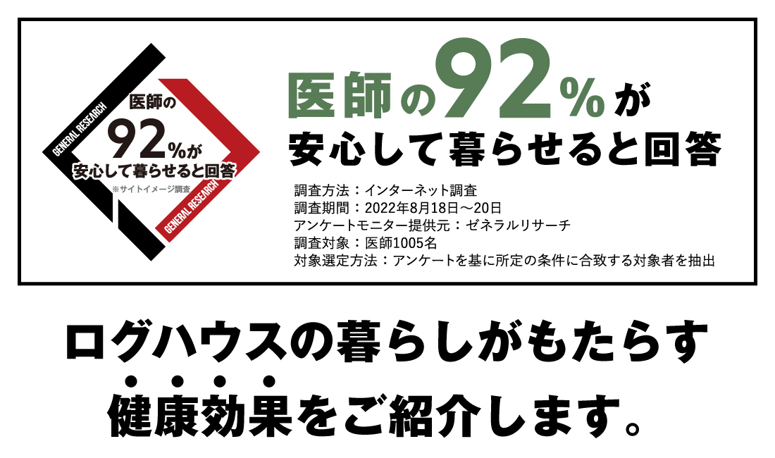 ログハウスの暮らしがもたらす健康効果をご紹介します。