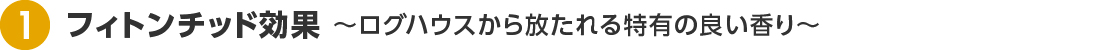 フィトンチッド効果 〜ログハウスから放たれる特有の良い香り〜