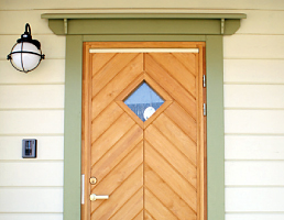 玄関/外部ドア複層ガラス木製ドア