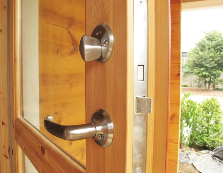 玄関/外部ドアペアガラス木製ドア
