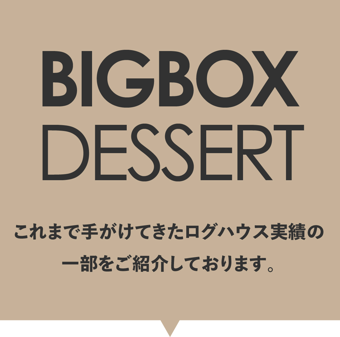 ログハウスのビックボックス,BIGBOX DESSERT,実績紹介