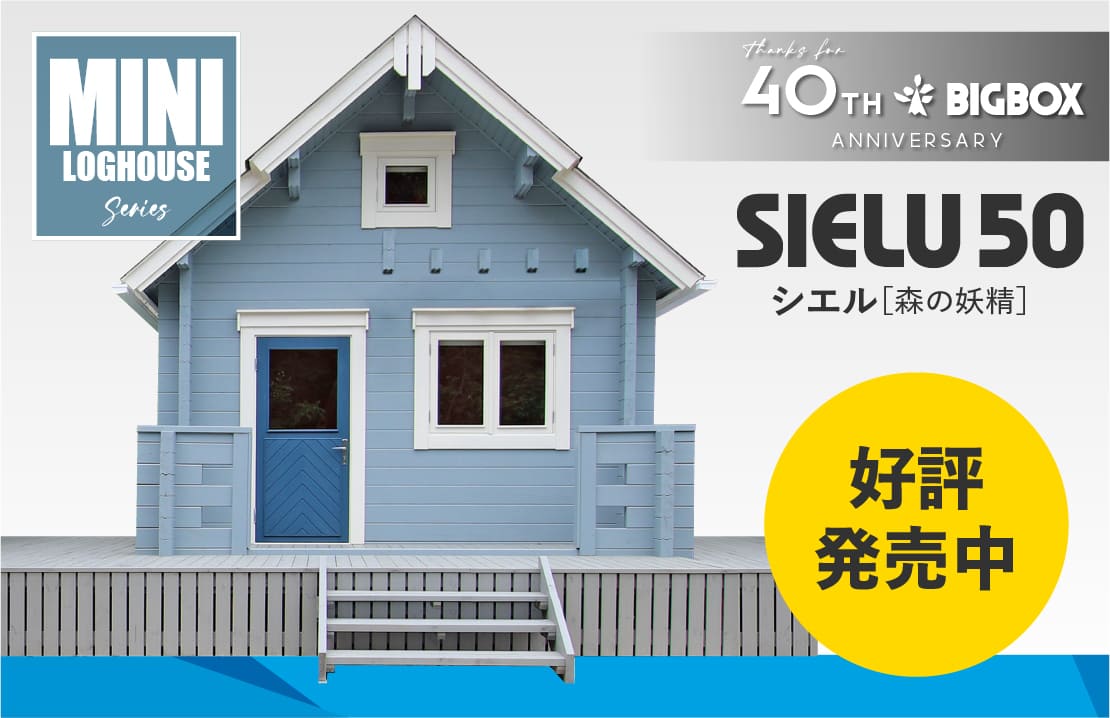 ロフト付きミニログハウス