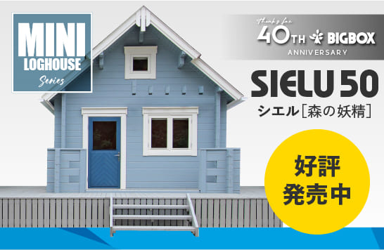 ロフト付きミニログハウス