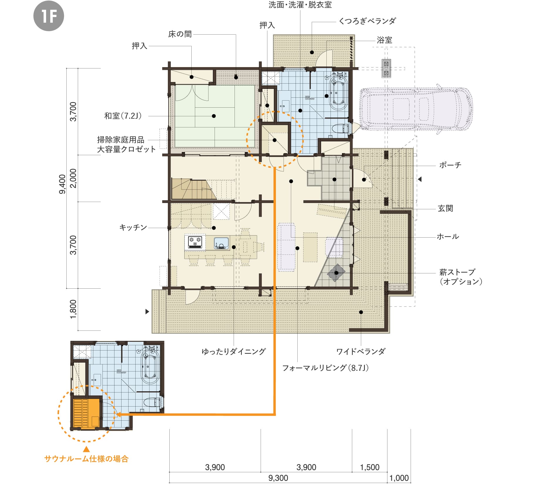 ELOKUVAの１階平面図