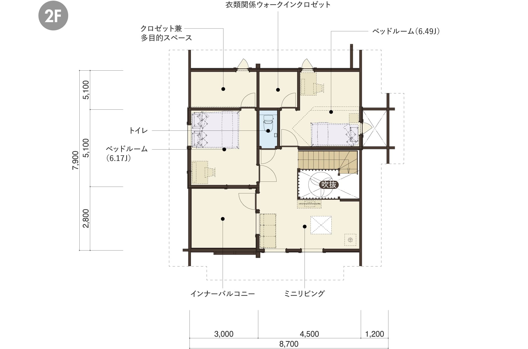 LAULUの２階平面図