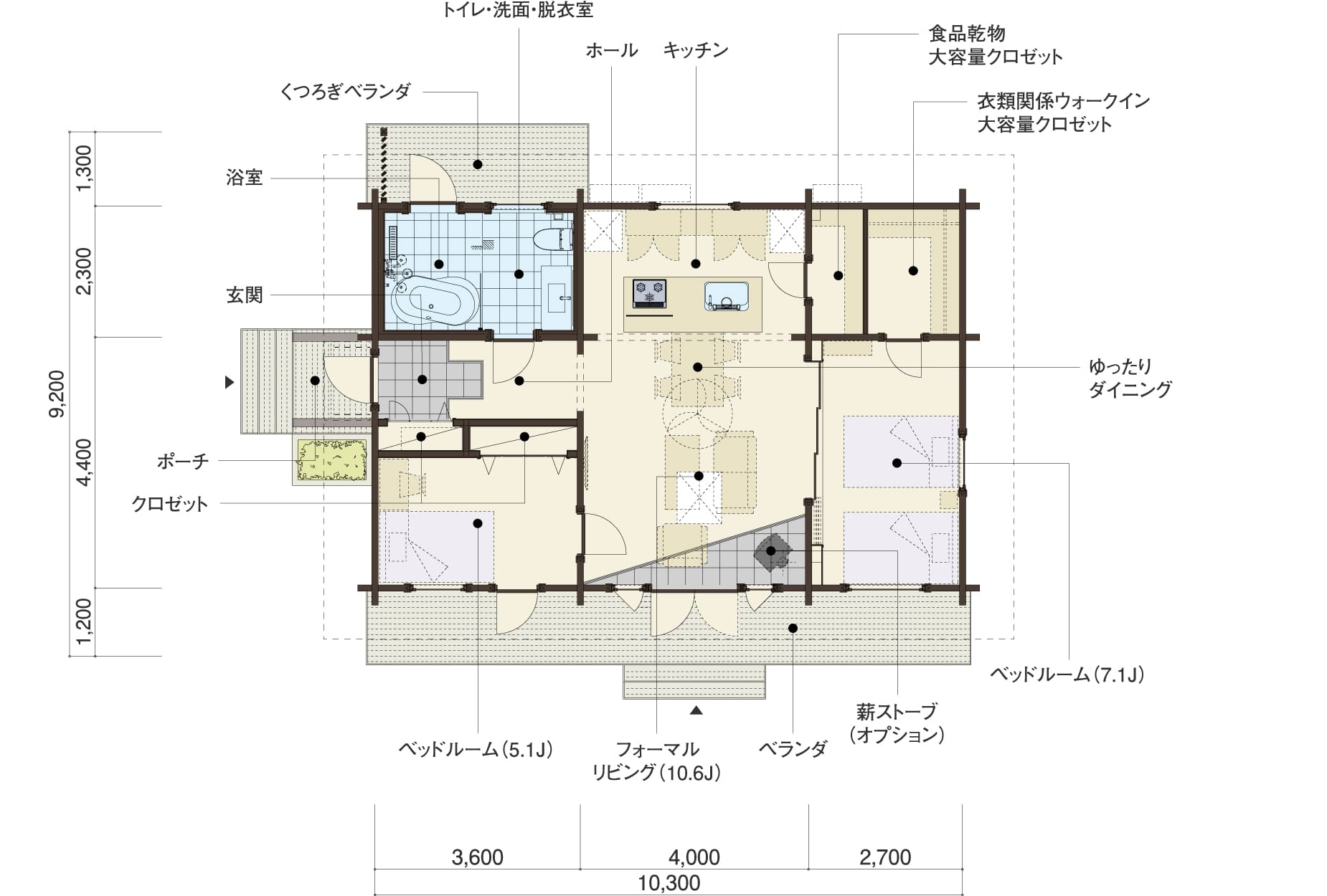 LOMAの１階平面図