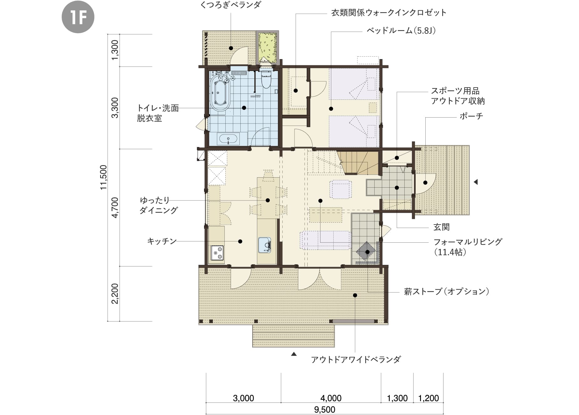 MAKIの１階平面図