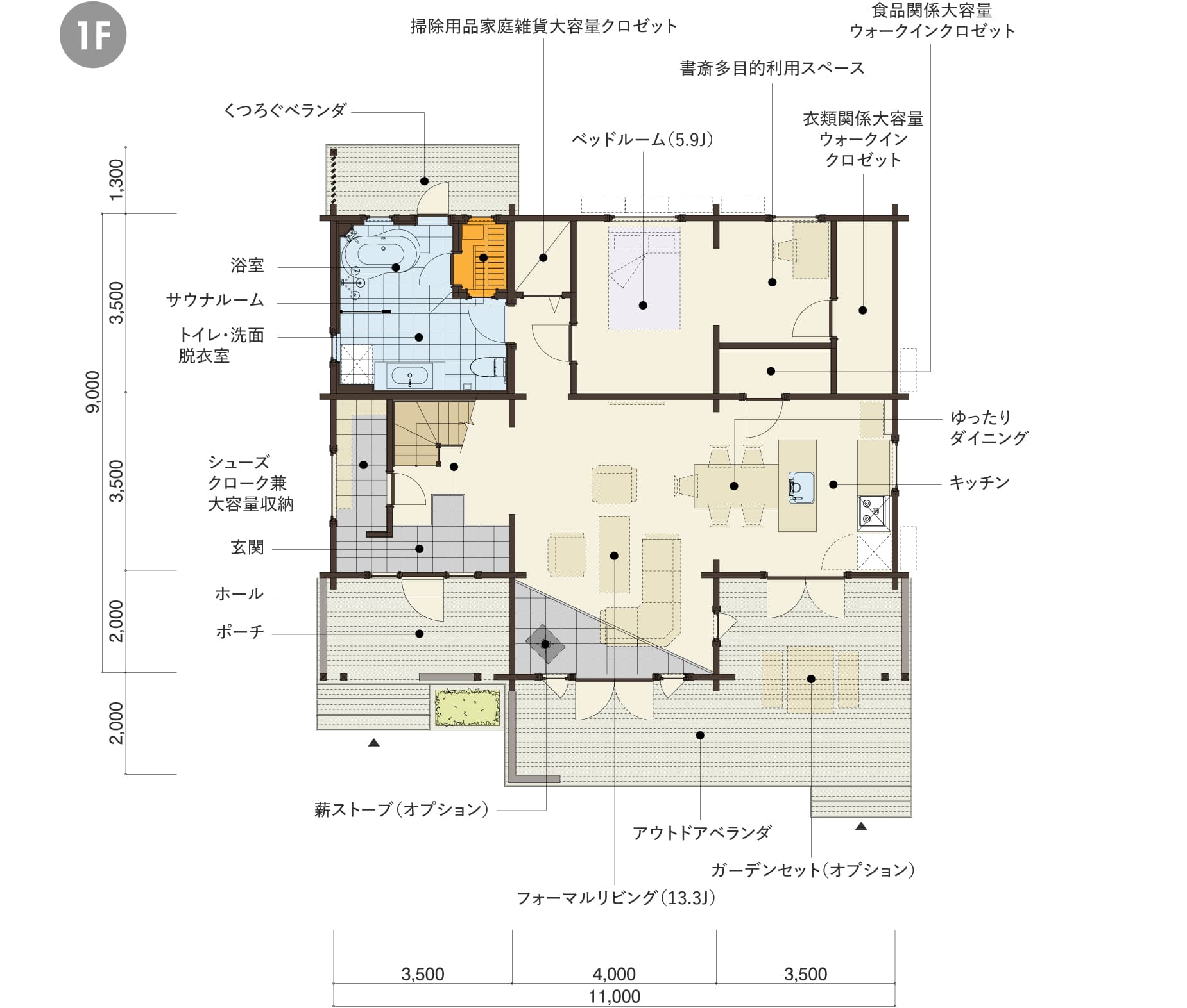 SINFONIAの１階平面図