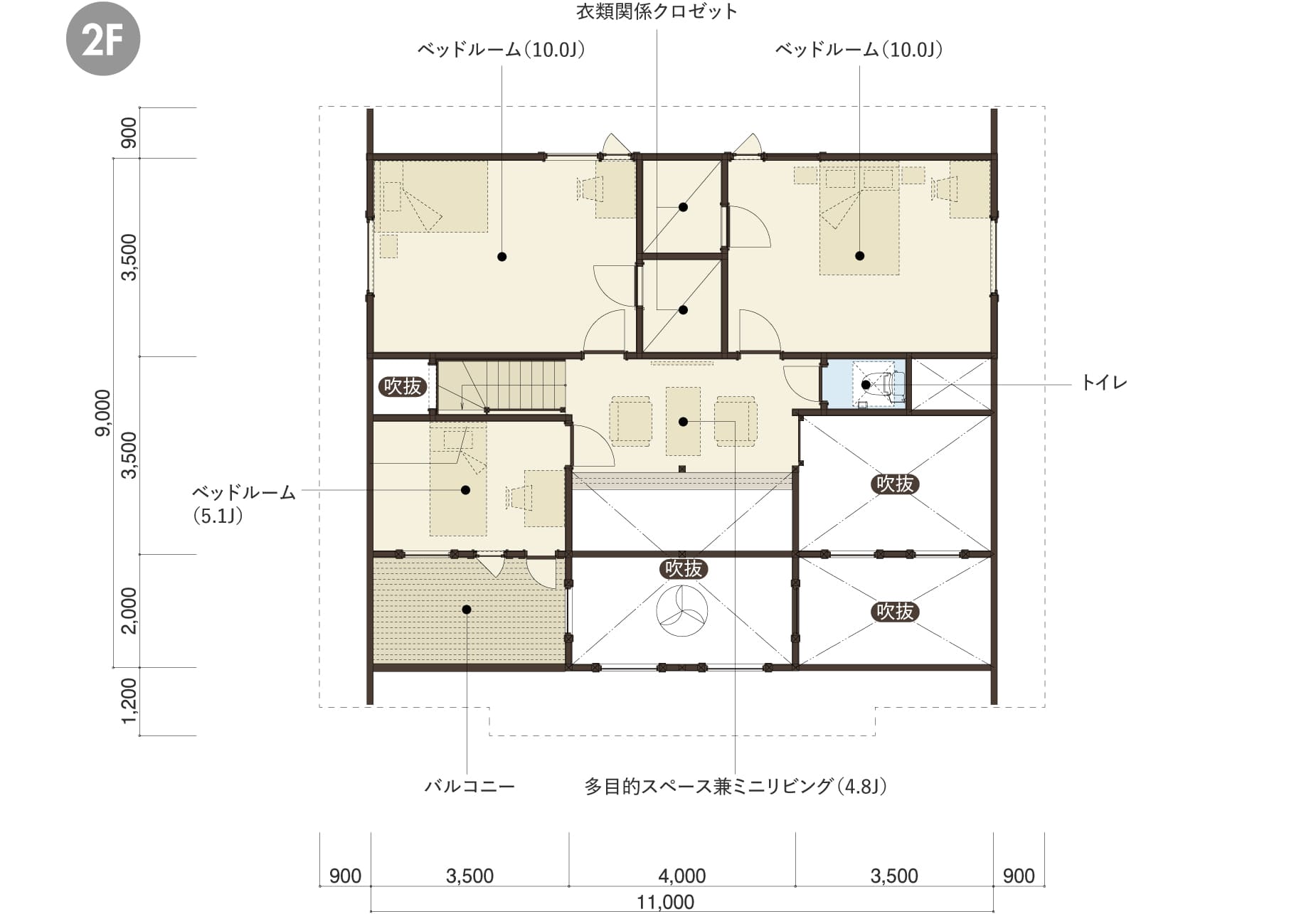 SINFONIAの２階平面図