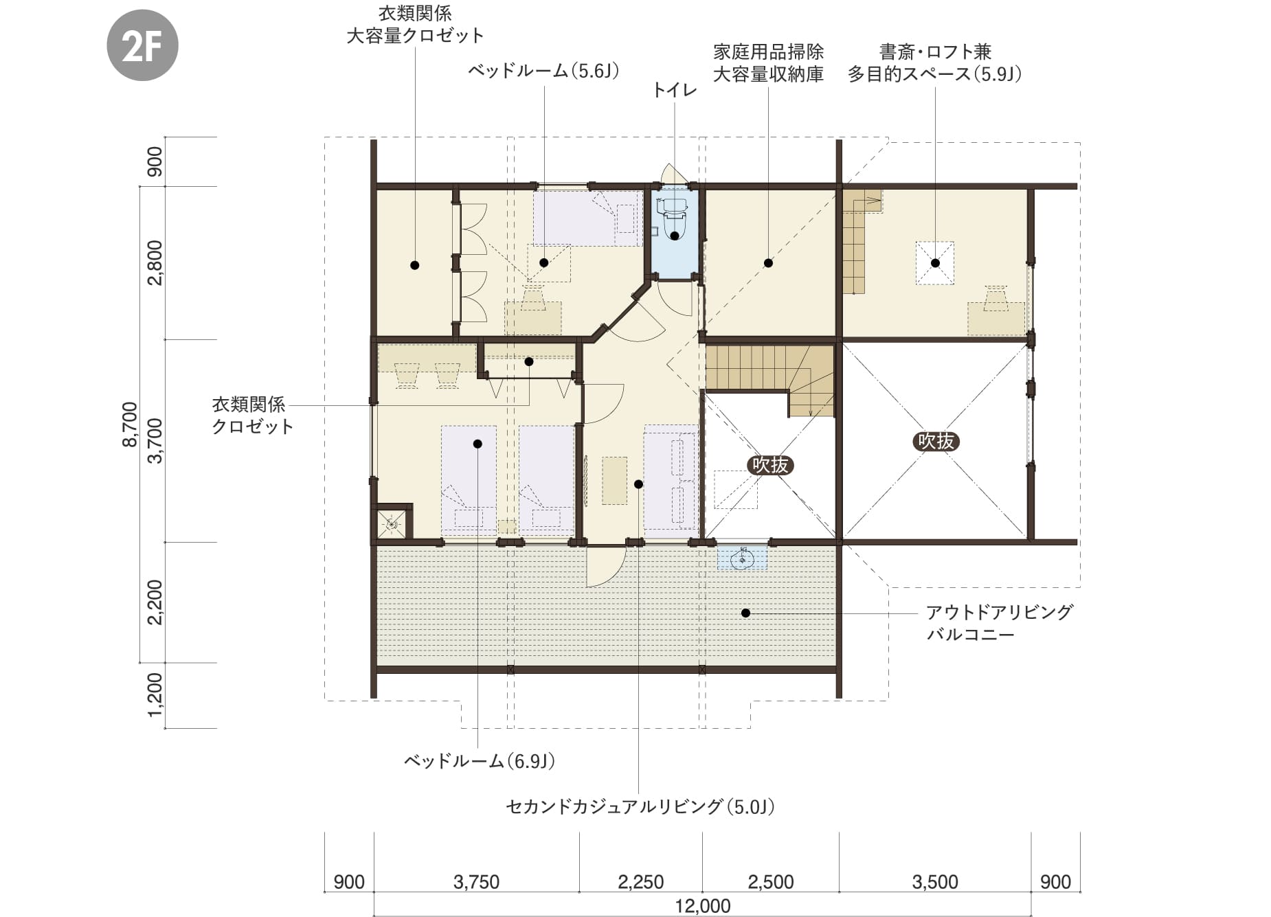 TAHTIの２階平面図