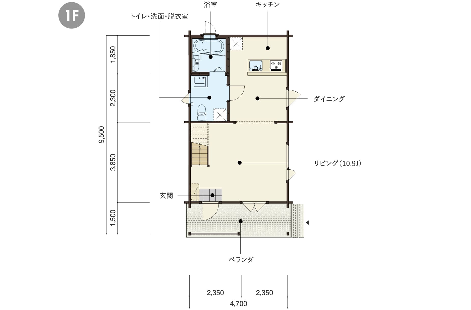 LAPSIの１階平面図