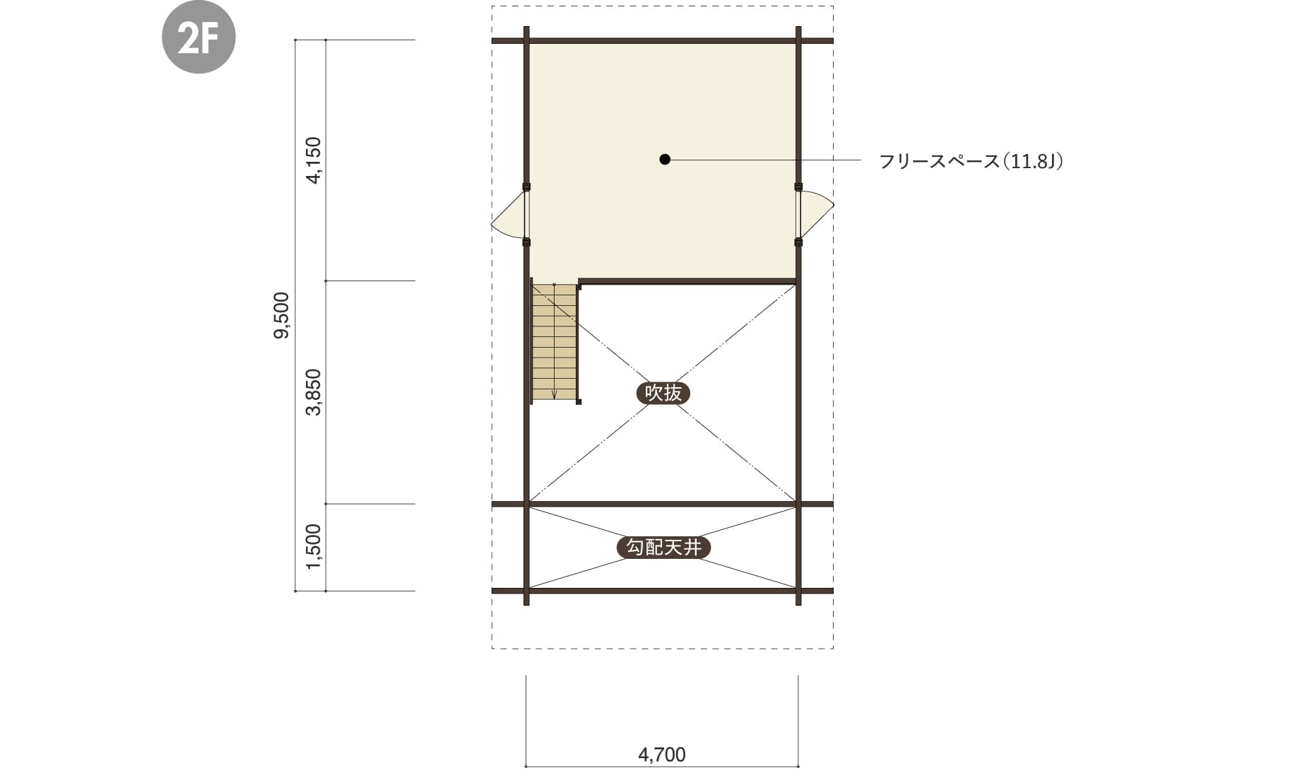 LAPSIの２階平面図