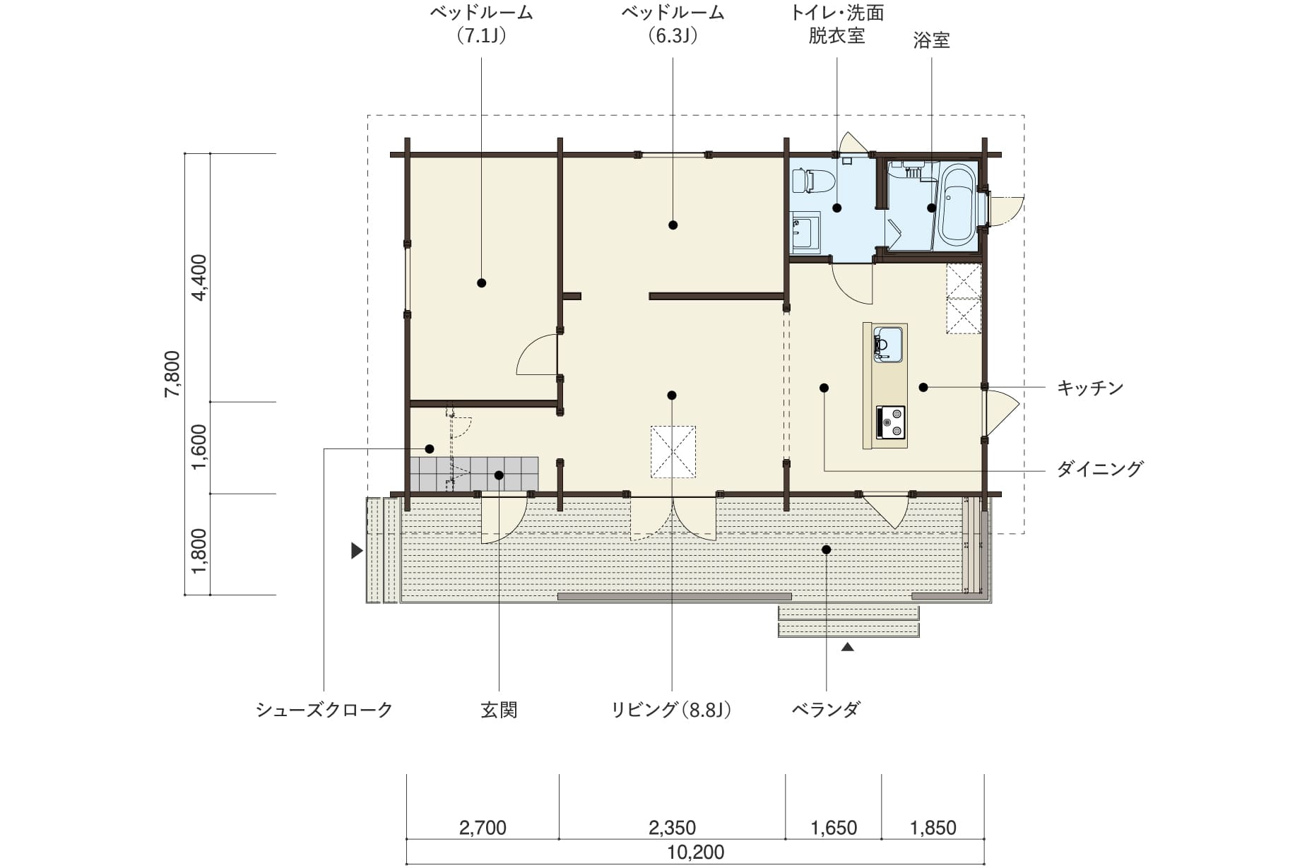 LEPOの１階平面図