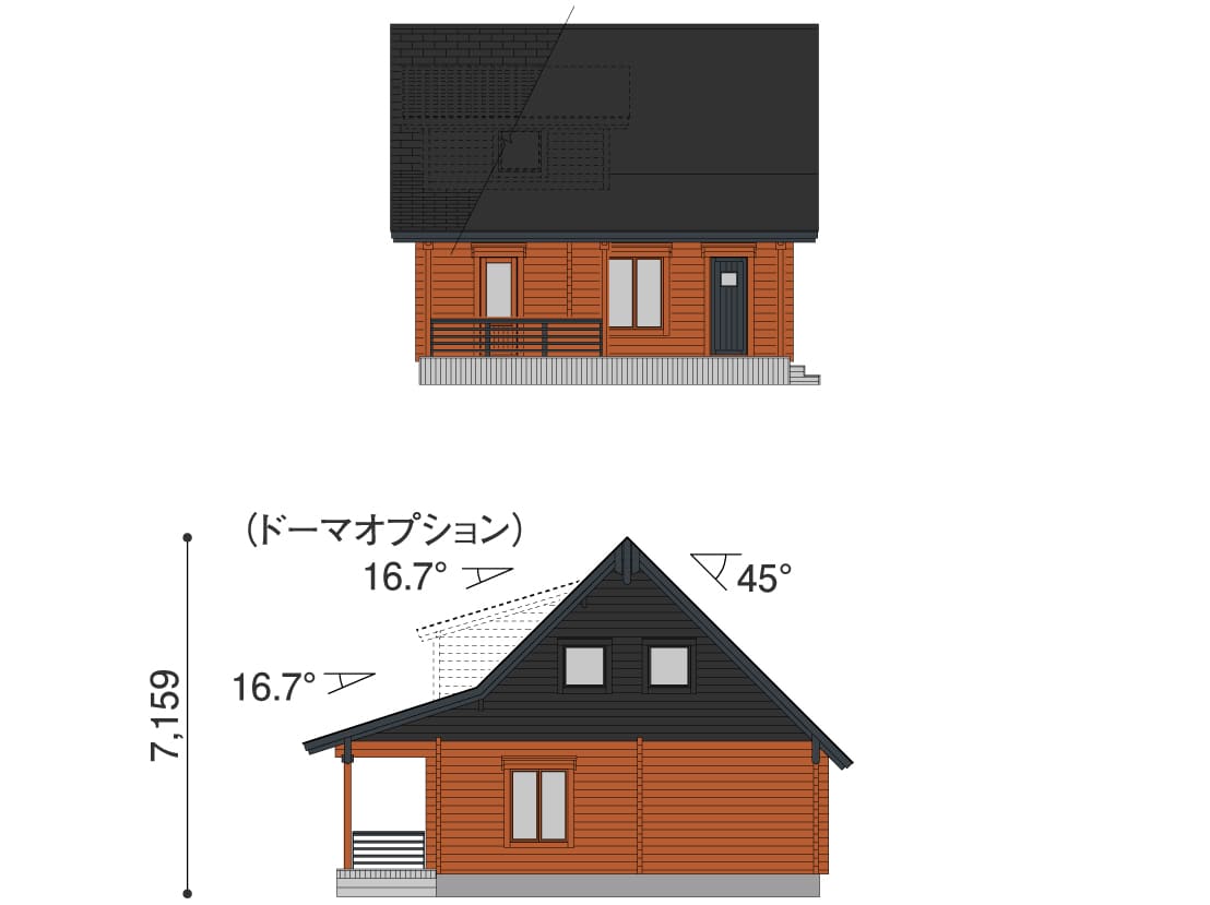 MAASEUTUの立面図
