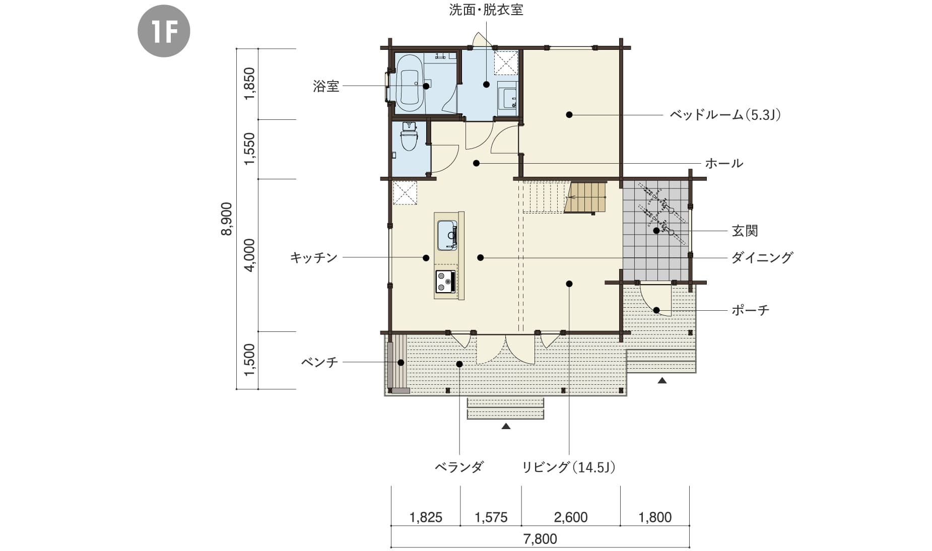 SAARI(TEST)の１階平面図