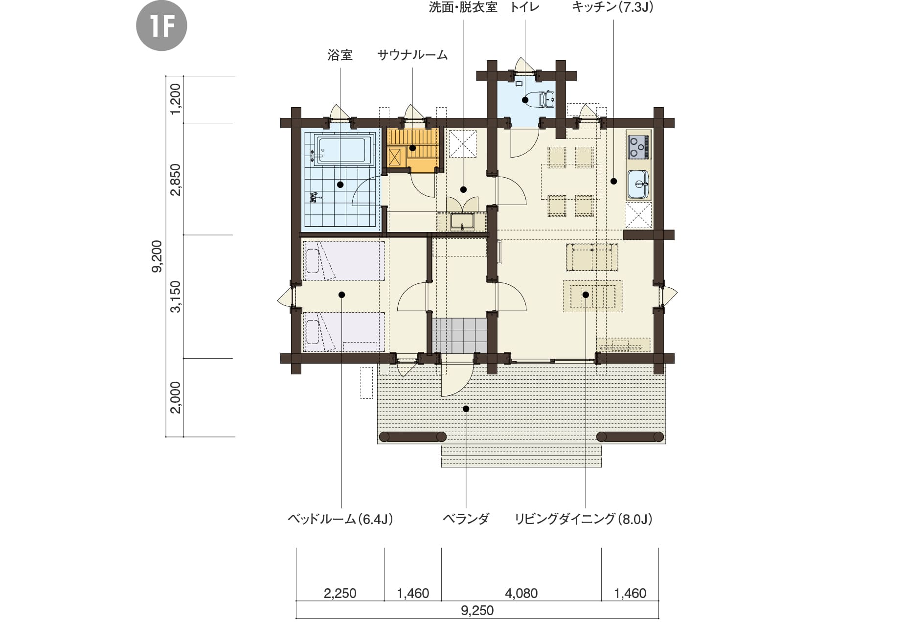 PILVIの１階平面図